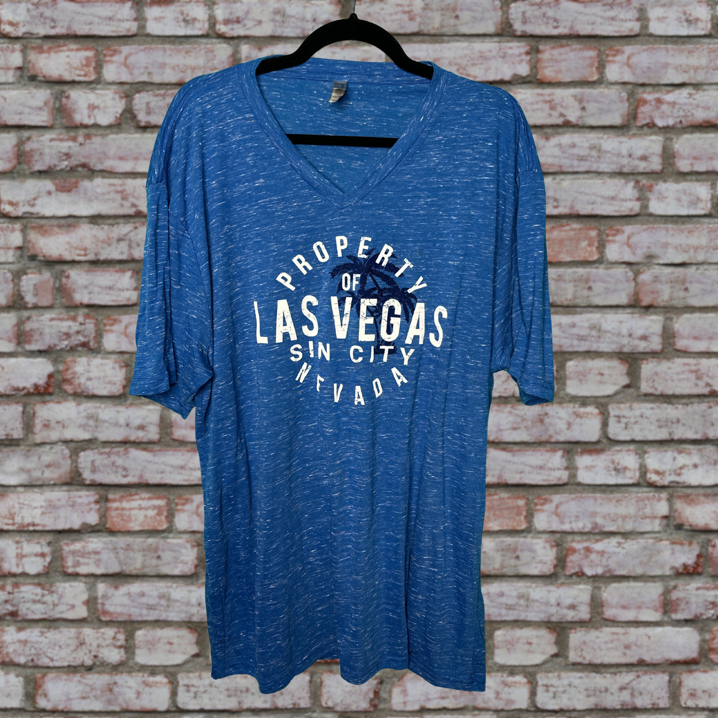 Blue "Las Vegas"Graphic T-Shirt