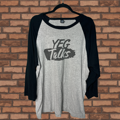 Grey w/ Black Long Sleeved "YEG Talks" Shirt