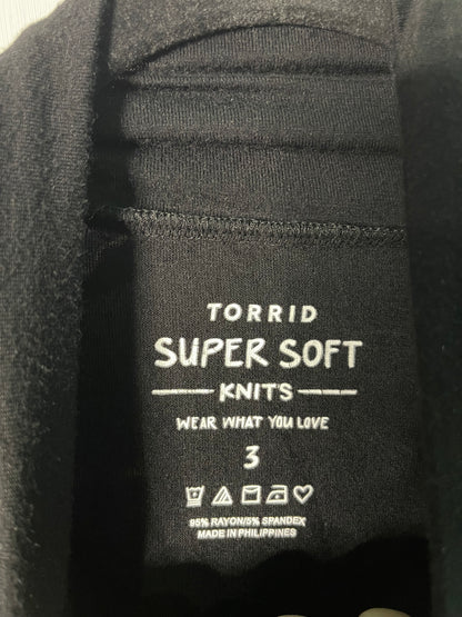 Black 3/4 Sleeve Turtleneck