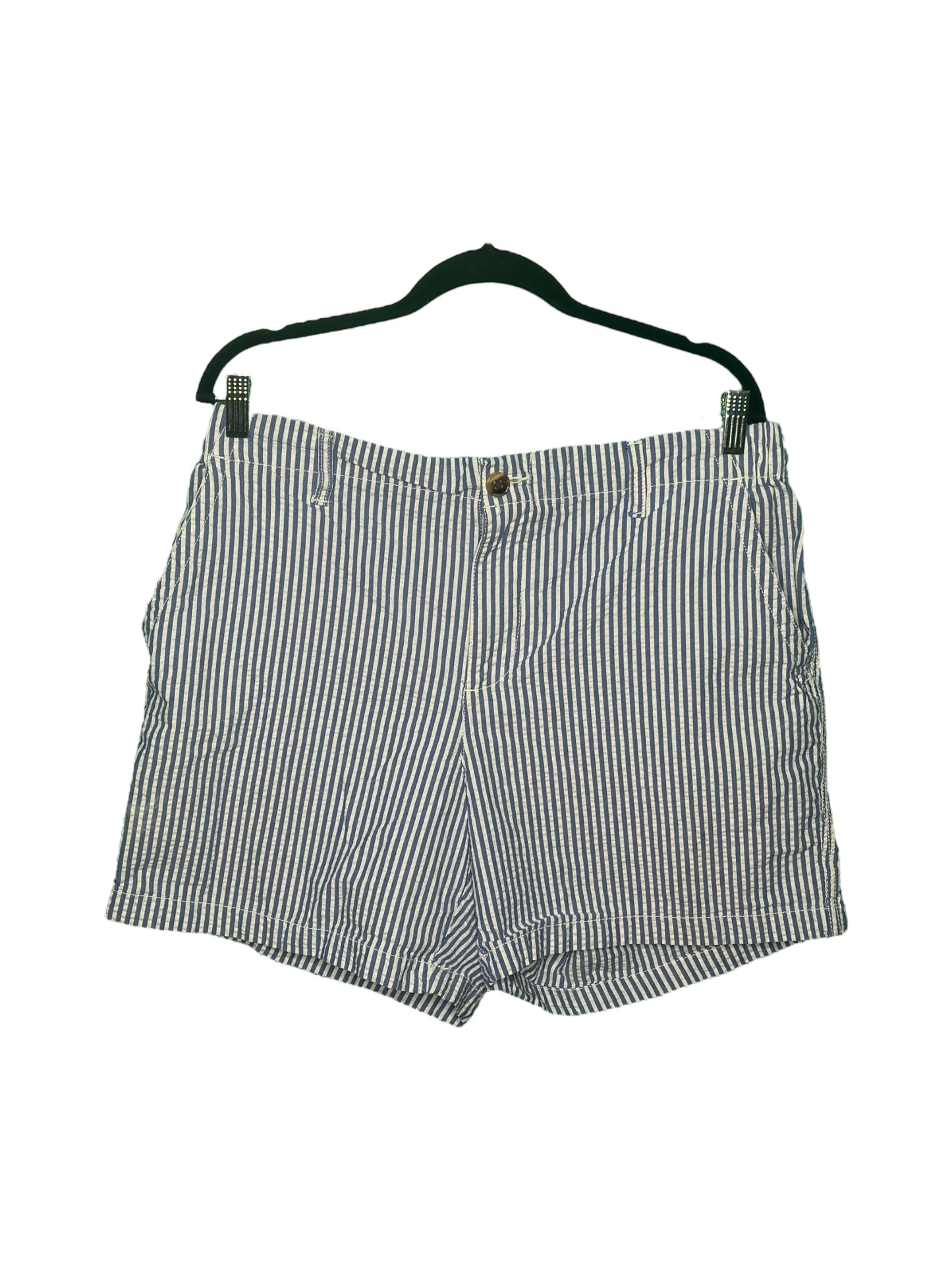 Baby Blue & White Vertical Stripped Sailor Style Shorts