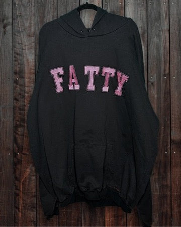 Black w/ Pink FATTY Embroidered Hoodie