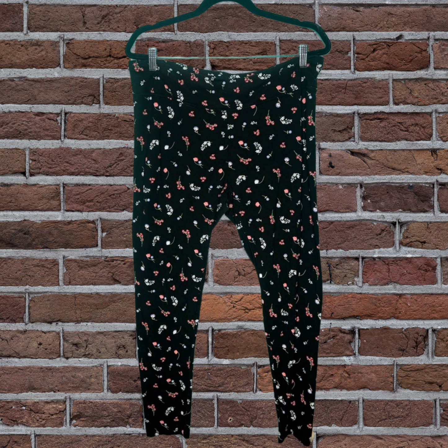 Black Floral Leggings