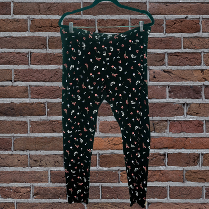Black Floral Leggings