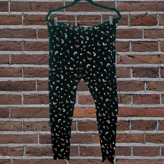 Black Floral Leggings