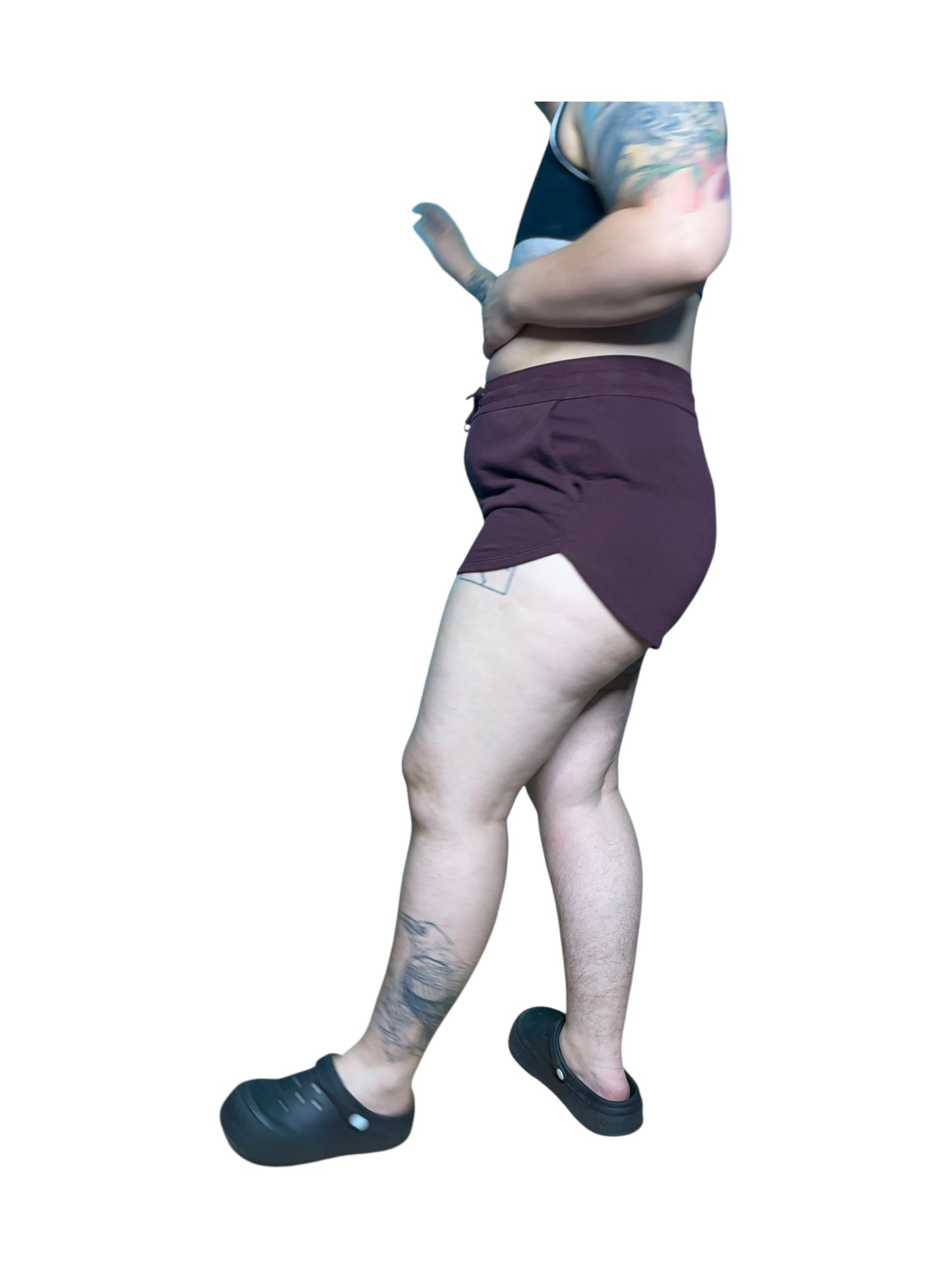 Burgundy Short Shorts