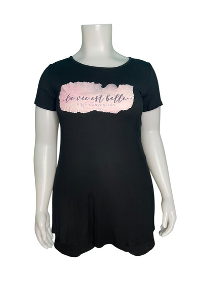 Black with Pink Graphic Design