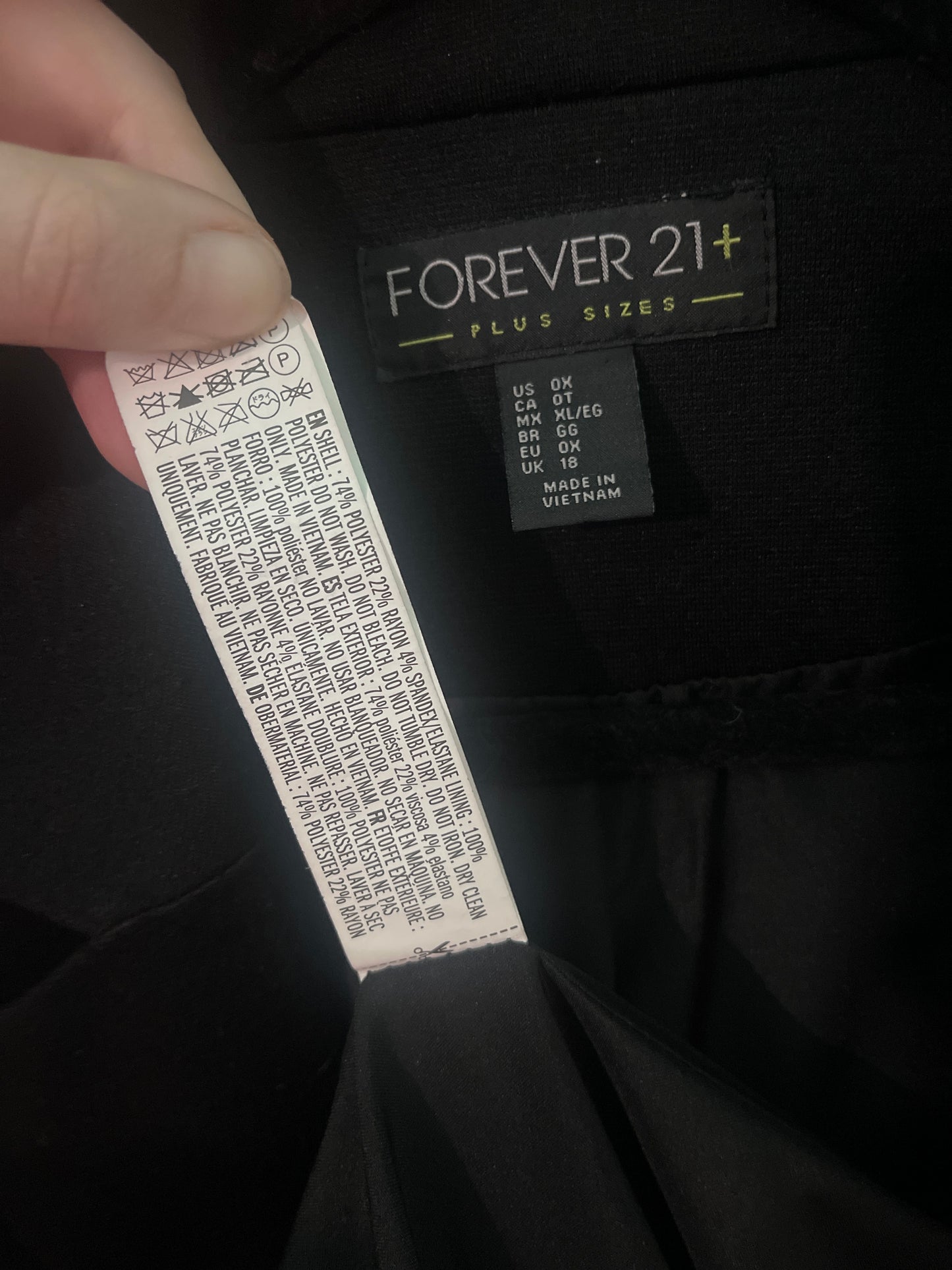 Black One Button Blazer