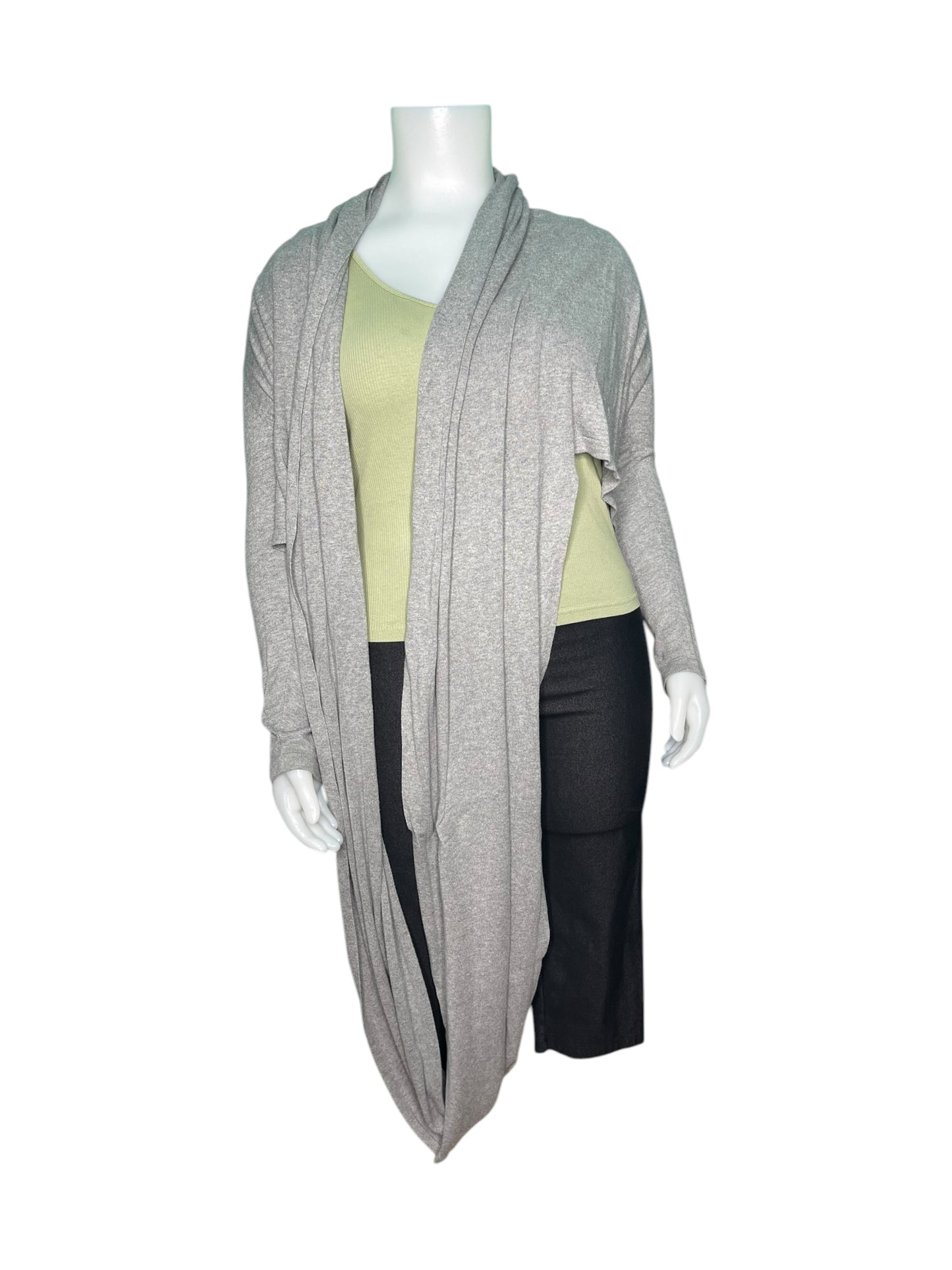 Grey Infinity Scarf Cardigan