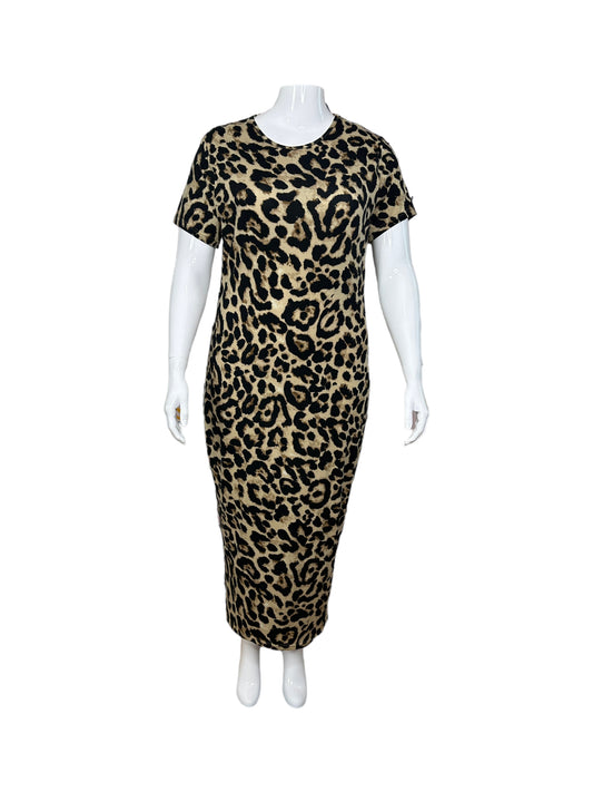 "Shein" Leopard Print Long Dress (2XL)