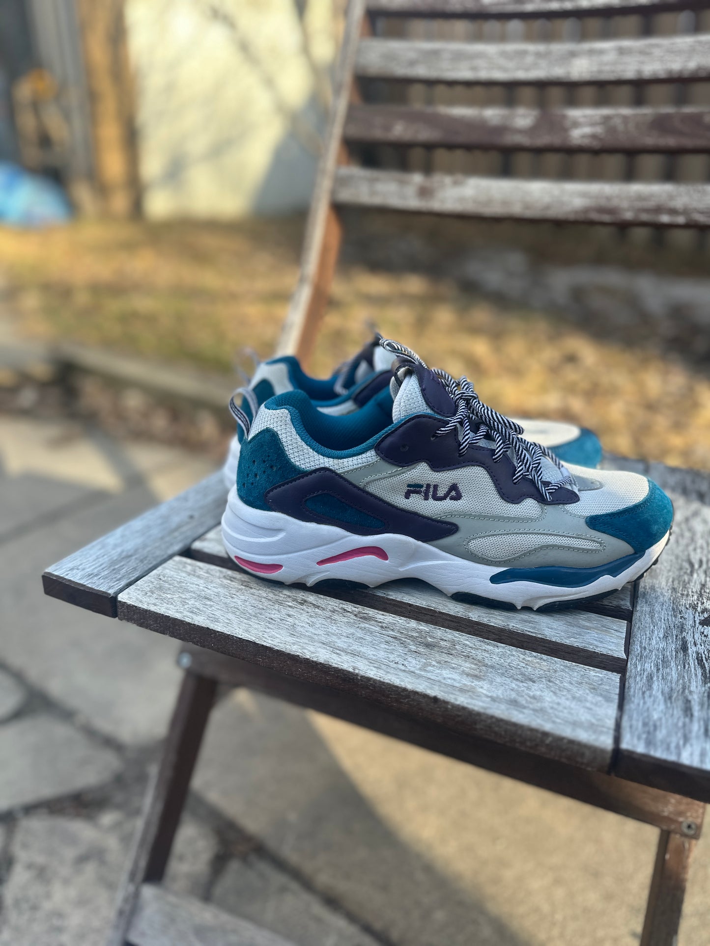 Purple, Blue and White Sneaker