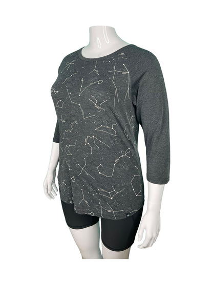 Grey Constellation 3/4 Sleeve Top (XL)