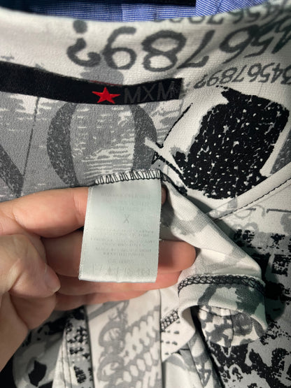 Black and White Newsprint Tank Top