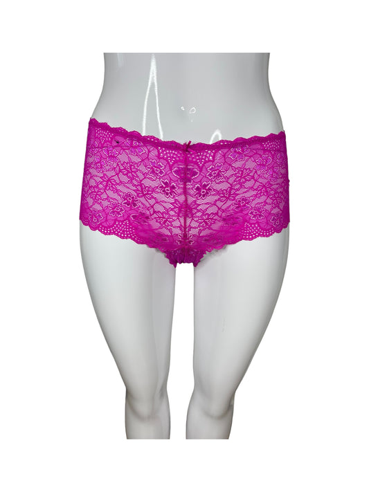 Pink Lace Boyshort Underwear