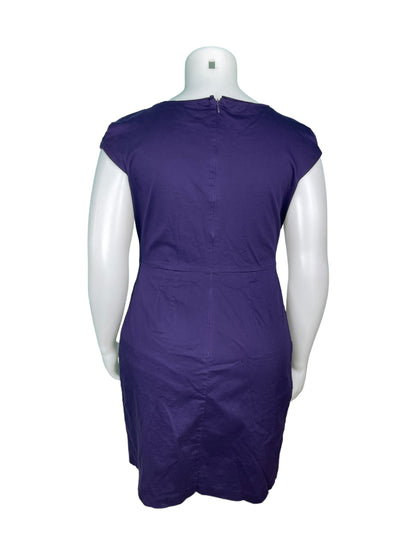 Purple Cap Sleeve Dress