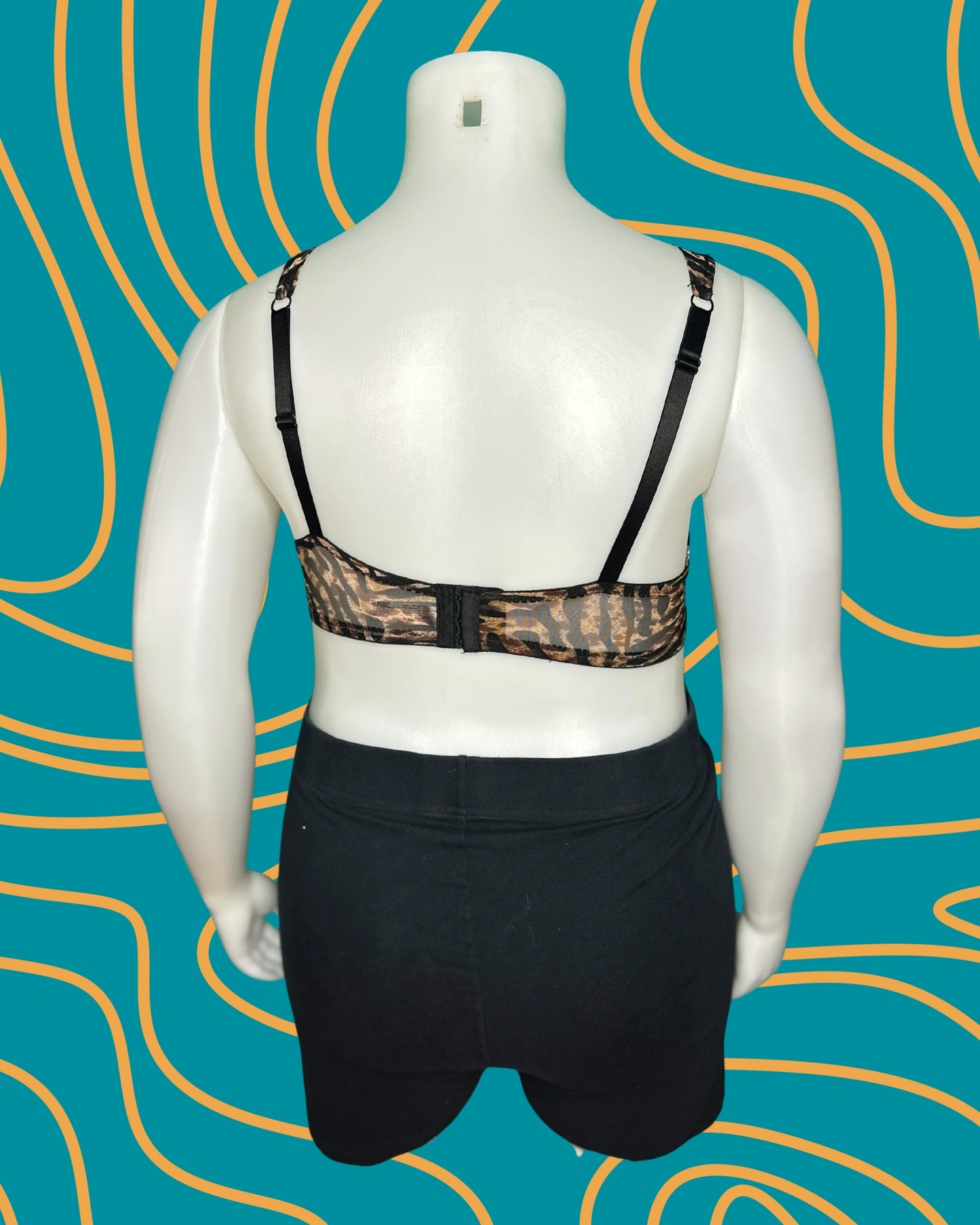 Brown & Black Cheetah Print Bra