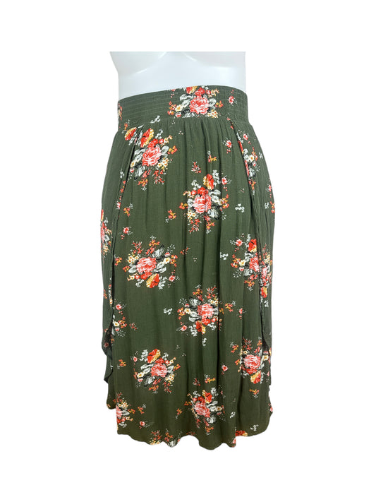“Torrid” Green Skirt w/ Floral (1)