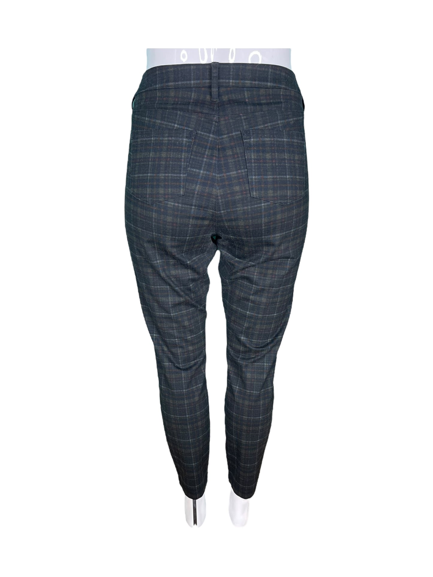 Dark Grey & Blue Plaid Pants