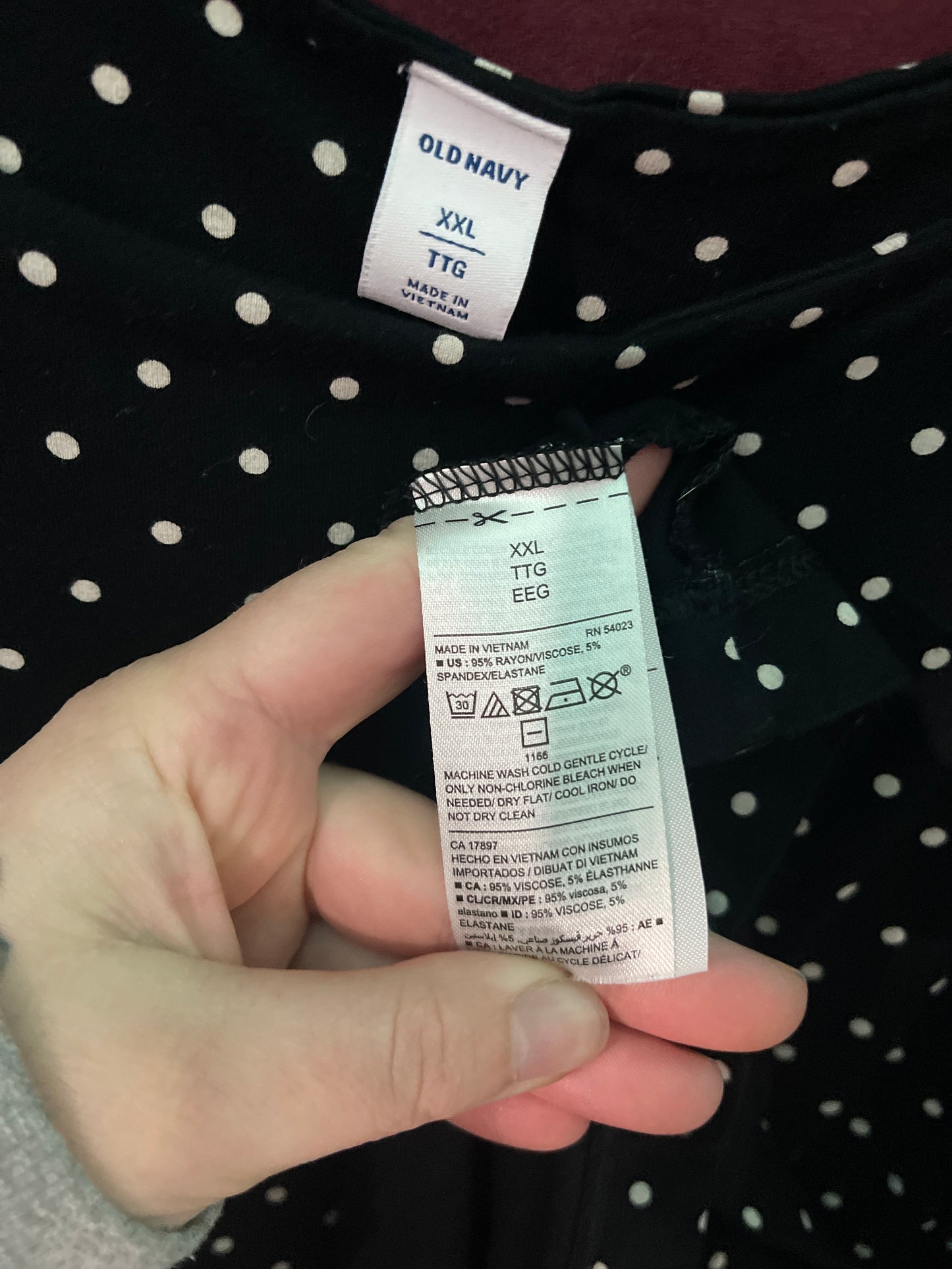 Black w/ White Polka Dot Sleeveless Dress