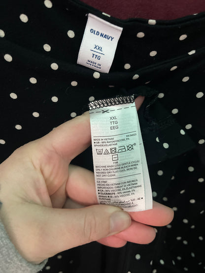 Black w/ White Polka Dot Sleeveless Dress