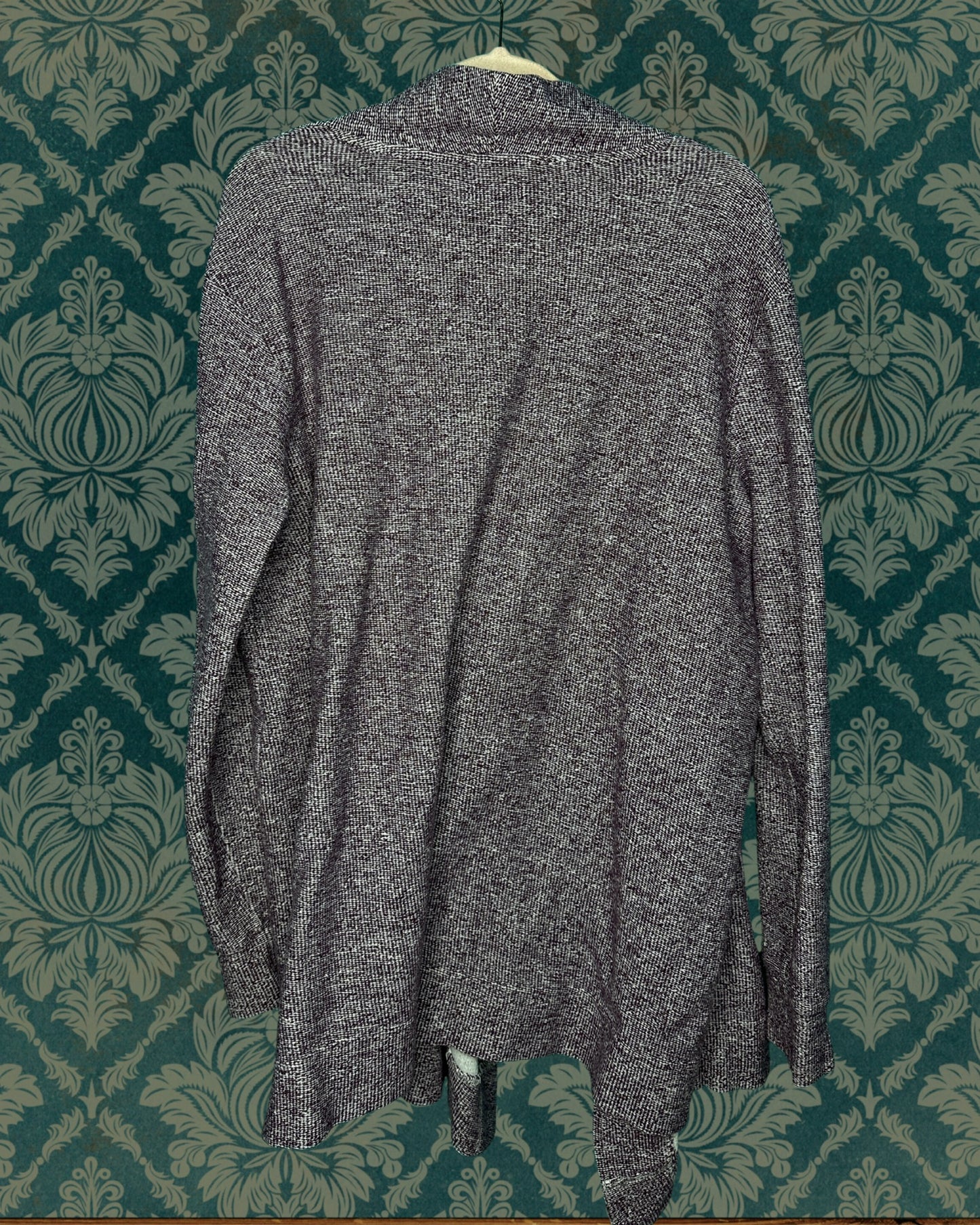 Purple & White Long Sleeved Cardigan