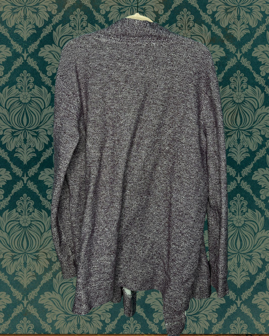 Purple & White Long Sleeved Cardigan