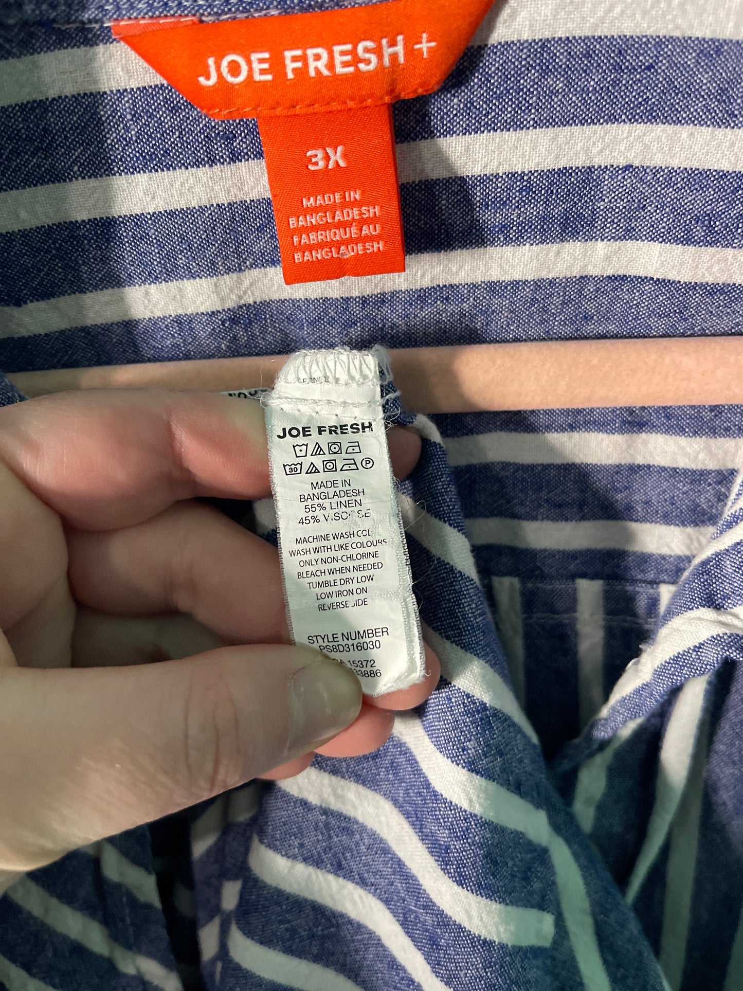 Blue & White Vertical Cap Sleeved Button up  Dress