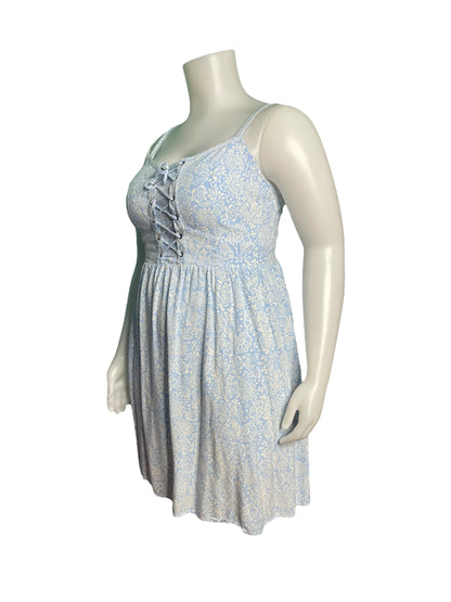 Baby Blue Spaghetti Strap Summer Dress