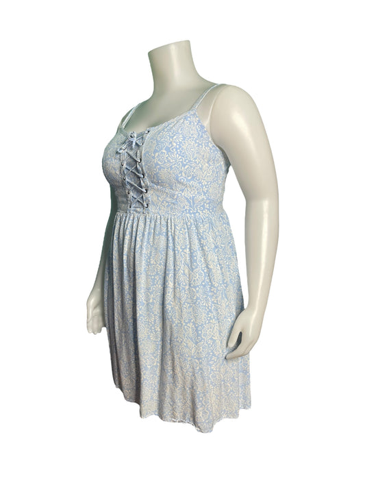 Baby Blue Spaghetti Strap Summer Dress