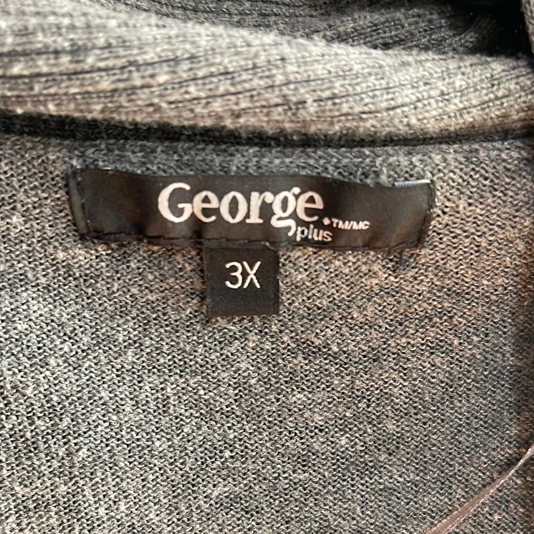 “George” Grey 1/2 Sleeve Cardigan (3X)