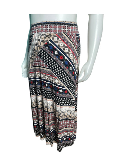 Brown, White, and Black Maxi Skirt