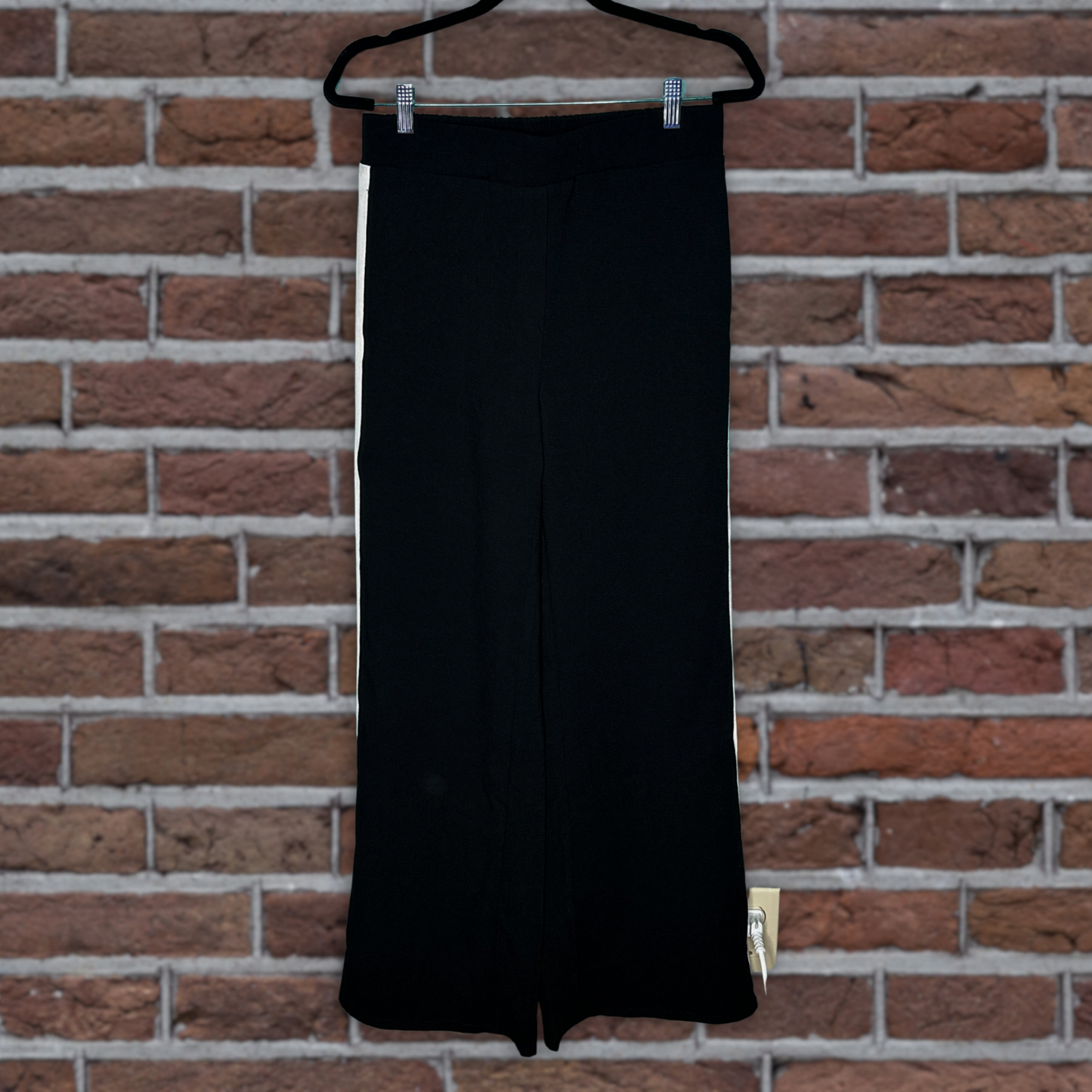 Black w/ Red and White Striped Pants