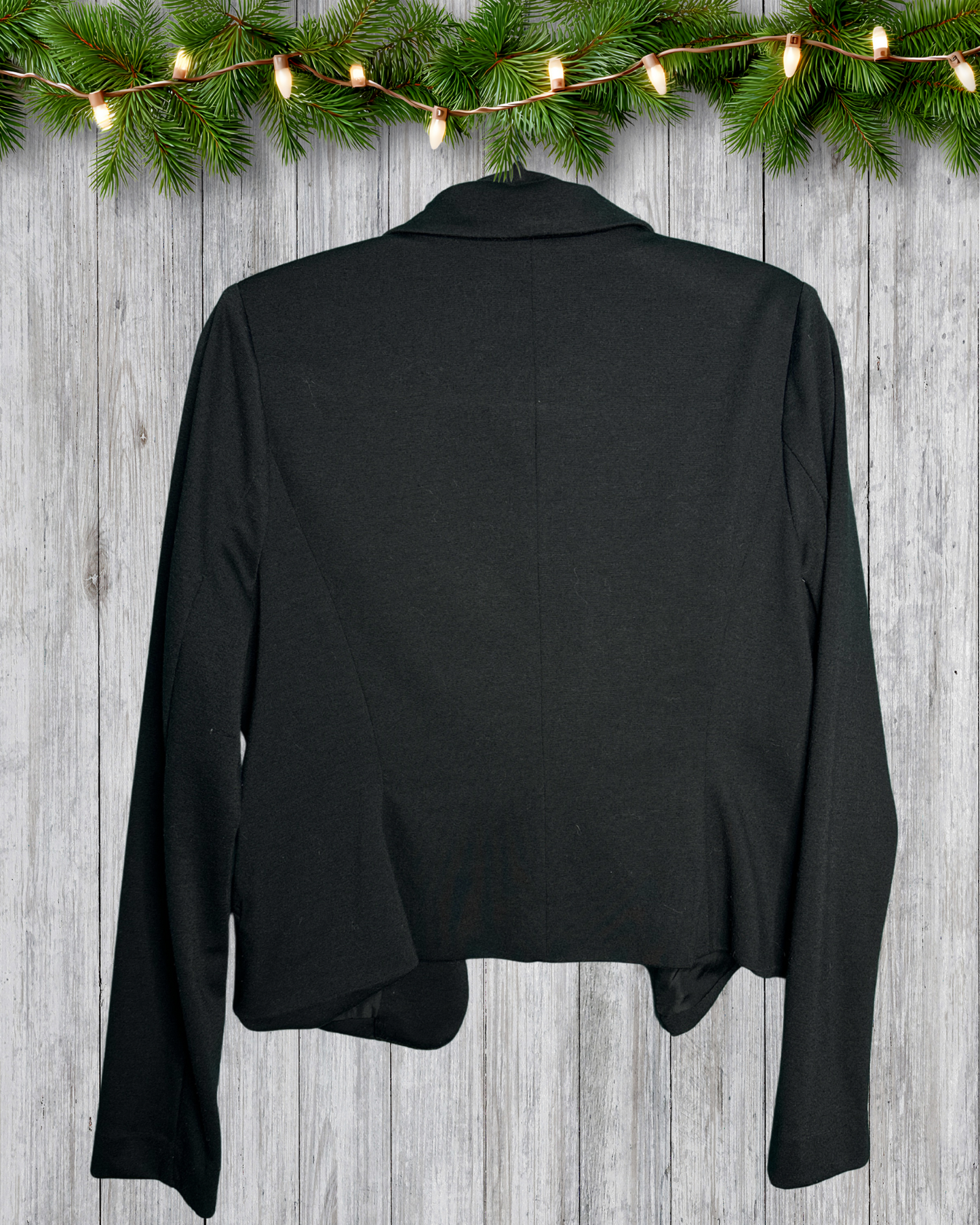 Black One Button Blazer