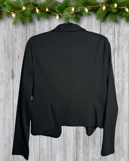 Black One Button Blazer