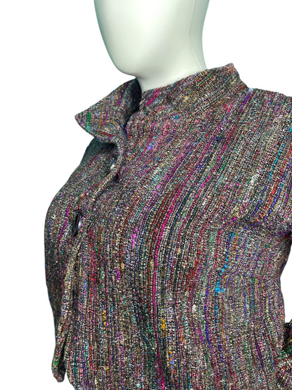 Vintage Colourful Tweed 2 Button Blazer