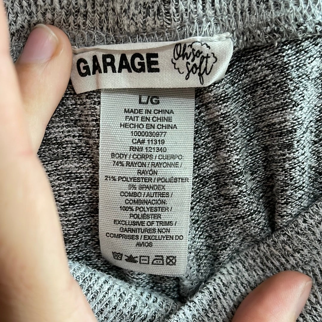 “Garage” Grey Sweat Shorts (L)