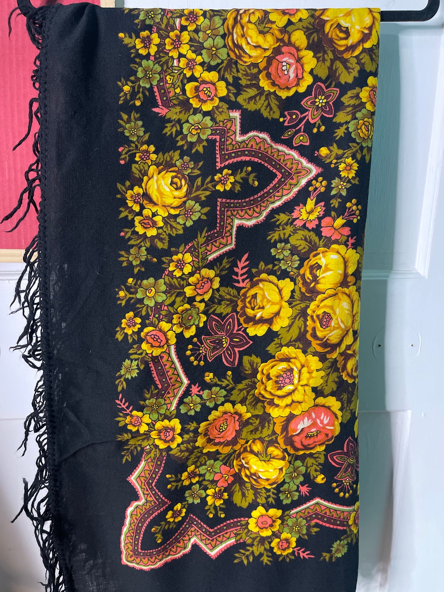 Black and Yellow Floral Patterned