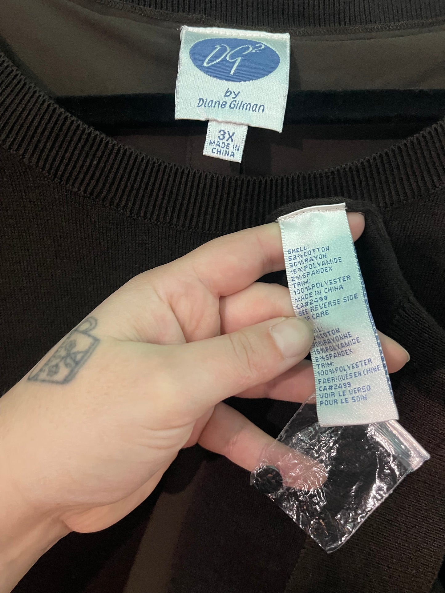 Brown Long Sleeved Blouse with Sheer Peek Back