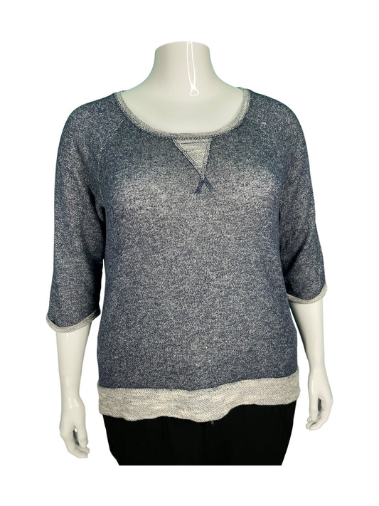 Blue & Grey 3/4 Sweater