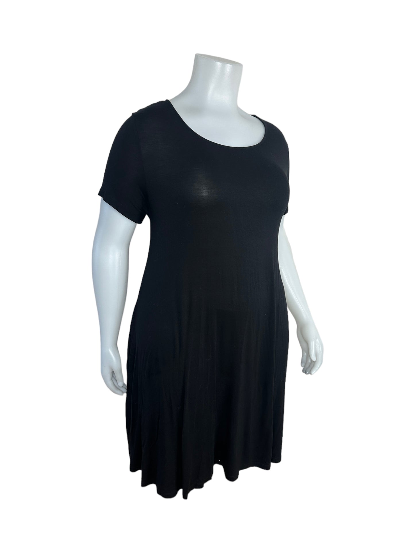 “Lord & Taylor” Black Short Sleeved Shift Dress (3X)