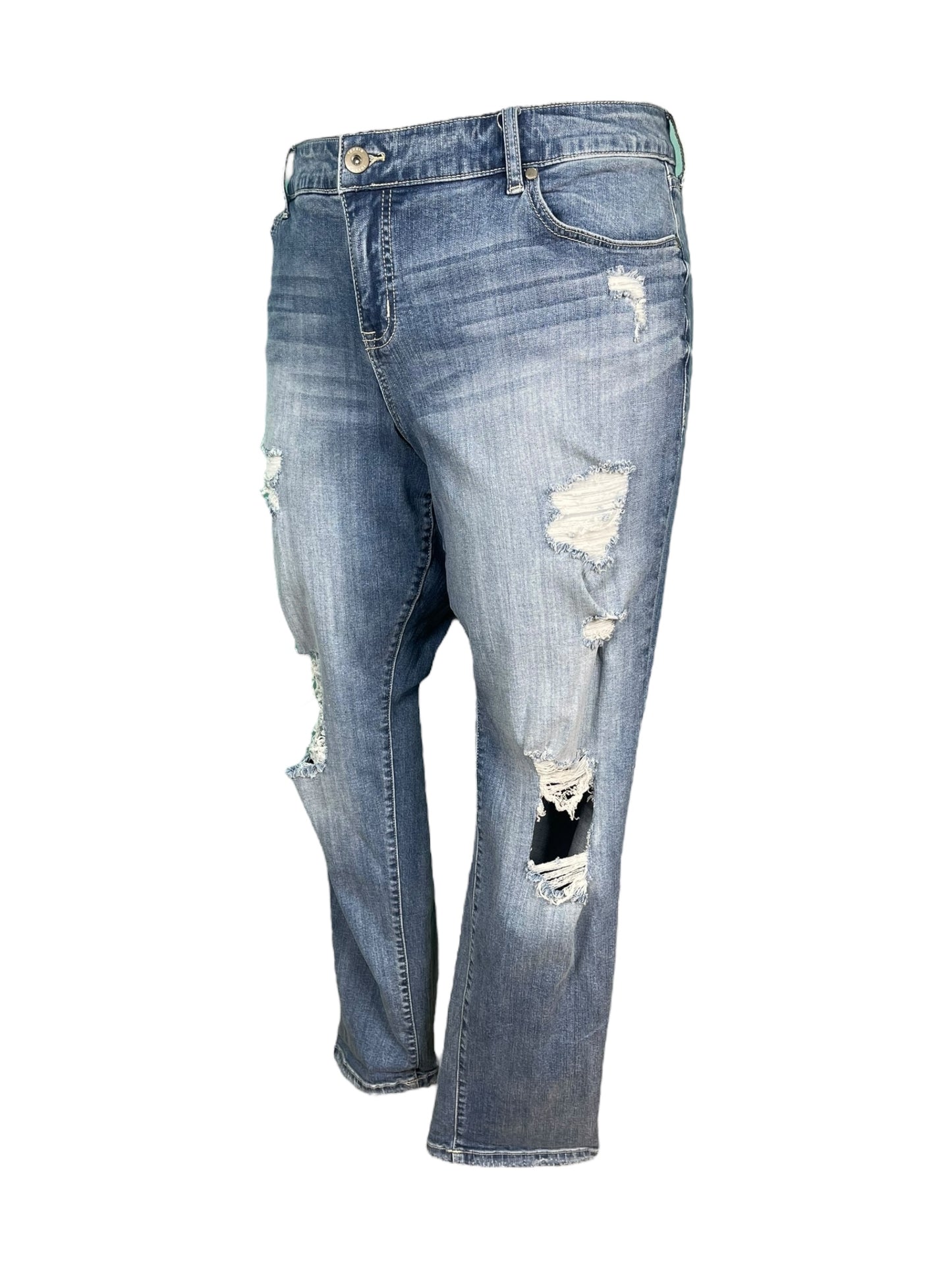 Blue Washed out Distressed Jeans