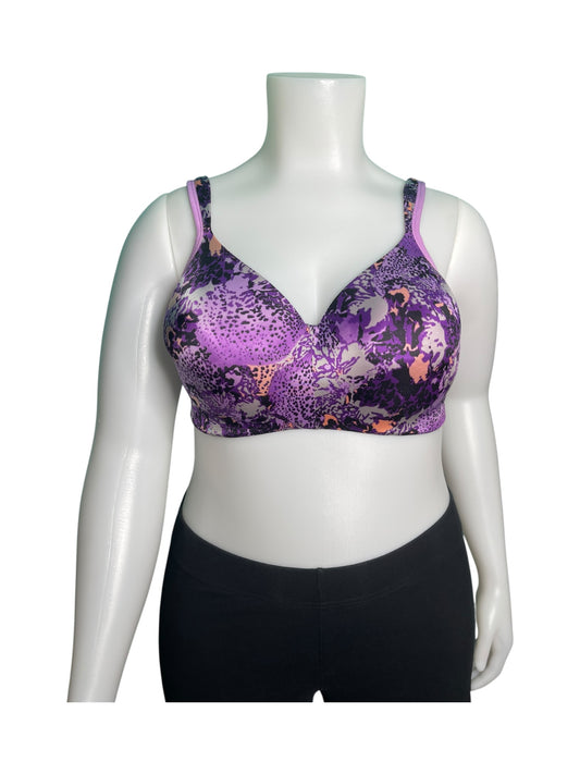 Purple w/ Black and White Bra