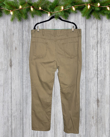 Tan Straight Leg Jeans