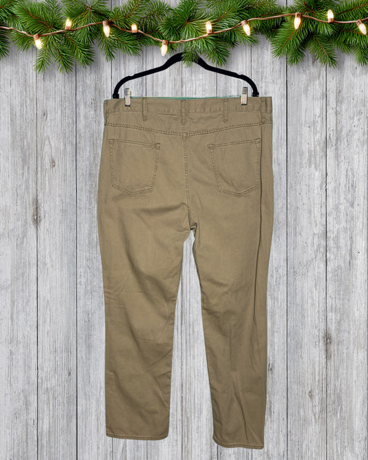 Tan Straight Leg Jeans