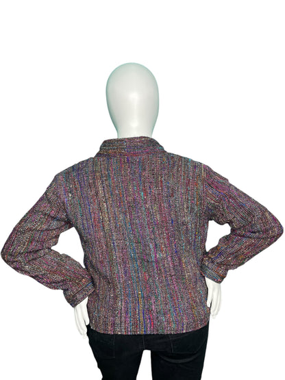 Vintage Colourful Tweed 2 Button Blazer