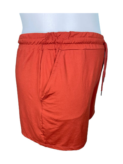 Burnt Orange Drawstring Shorts