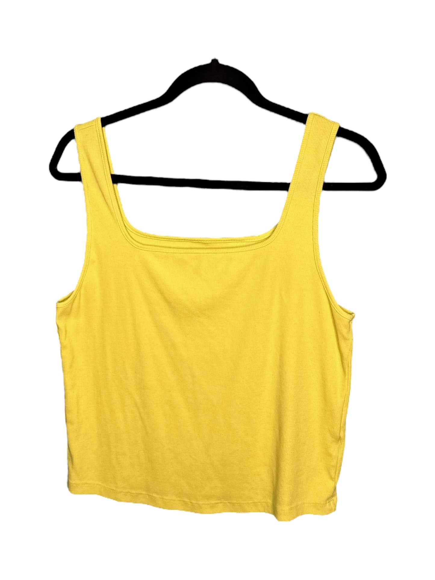 Yellow Square Neck Tank Top