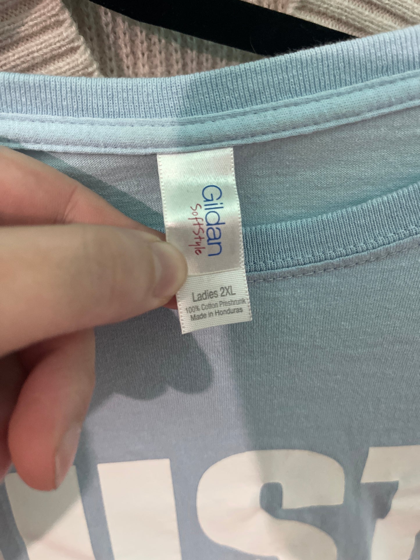 Baby Blue "Just Let Go" Graphic PJ Top