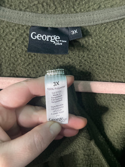 Olive Green Long Sleeved Zippered Hoodie