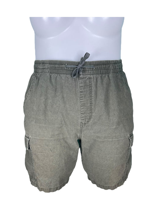 Green Stretchy Cargo Shorts