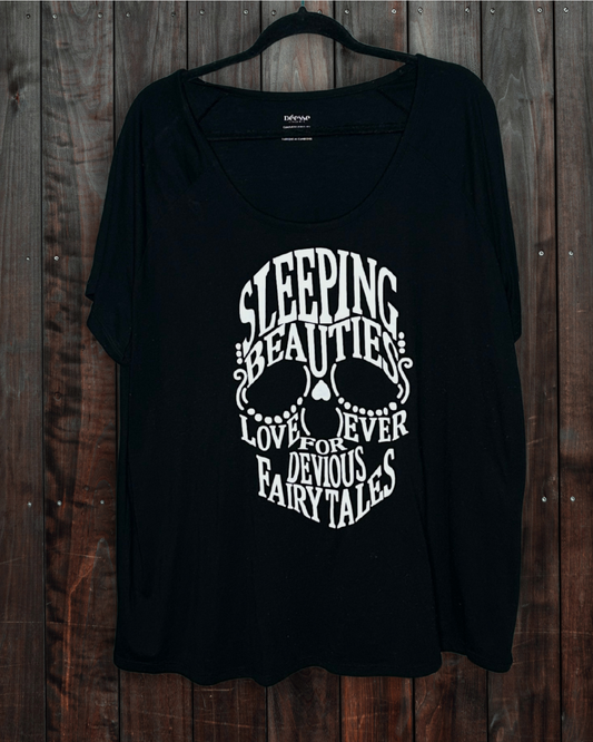 Black Skull Long T-Shirt